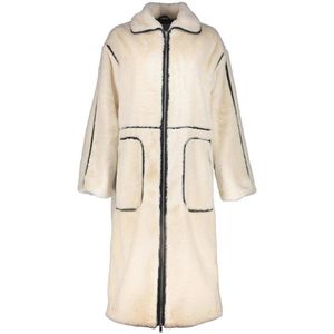 Geisha lammy coat jas ecru/zwart