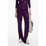 Flared Broek - Vloeiende Textuur - Licht Uitlopend - Bloemenprint