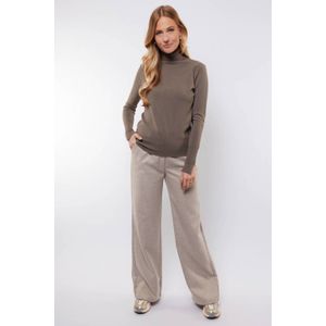C&S The Label straight regular waist pantalon zand