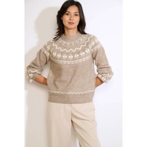 LOLALIZA gebreide trui taupe