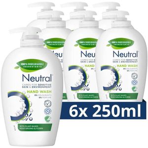 Neutral Neutral Parfumvrij vloeibare handzeep - 6 x 250 ml - voordeelverpakking