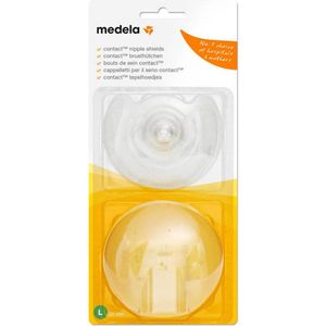 Medela Contact tepelhoedjes L (24 mm) inclusief bewaardoosje (2 stuks)