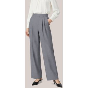 HYPEDROP straight high waist casual broek grijs