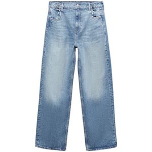 Mango wide leg jeans medium blue denim