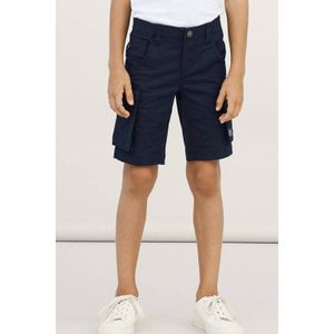 NAME IT KIDS regular fit cargo bermuda NKMRYAN donkerblauw