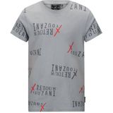 Retour X Touzani T-shirt Soccer met all over print grijs