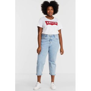 Levi's Plus T-shirt Perfect Graphic Tee met logo wit/rood