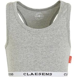 Claesen's bh top grijs melange/wit