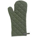 DDDDD - 2x Ovenwant - Set van 2 Stuks - Ovenhandschoenen - Katoen - 18x36 cm - Groen