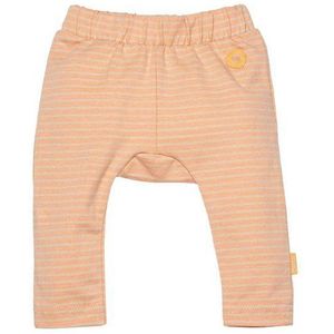 BESS baby gestreepte regular fit legging oranje/lichtgeel
