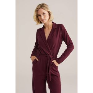 WE Fashion jumpsuit donkerrood straight