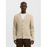 SELECTED HOMME - TOM - Gebreid Herenjack - Effen - Puur Katoen