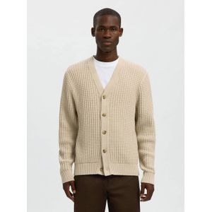 SELECTED HOMME - TOM - Gebreid Herenjack - Effen - Puur Katoen