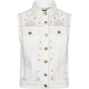 Indian Blue Jeans gebloemd gilet lily white