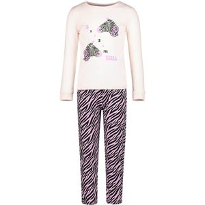 Orange Stars pyjama met zebraprint ecru/roze/zwart