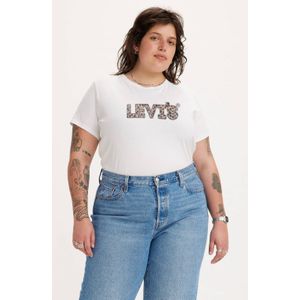 Levi's Plus T-shirt met logo wit