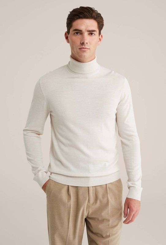 WE Fashion - Slim Fit Coltrui - Merinowol