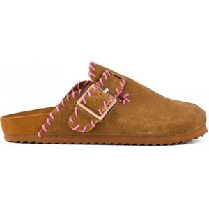 Colors of California suède slippers cognac