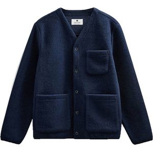 Anerkjendt overshirt met wol donkerblauw