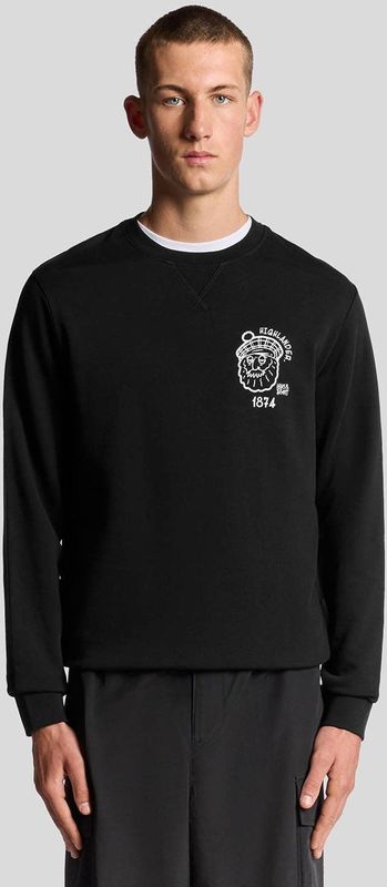 Lyle & Scott - Highlander Graphic - Sweatshirt - Zwart - Katoen