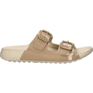 Ecco lakleren slippers beige