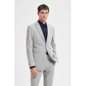 SELECTED HOMME gemêleerd slim fit colbert SLHLIAM van gerecycled polyester light grey melange