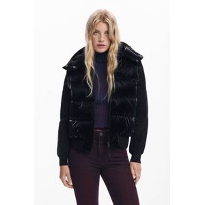 Desigual - Padded_Bubble 25Wwew 32 - Gewatteerde Damesjas - Zwart - Polyester