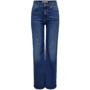 ONLY TALL high waist wide leg jeans dark blue denim