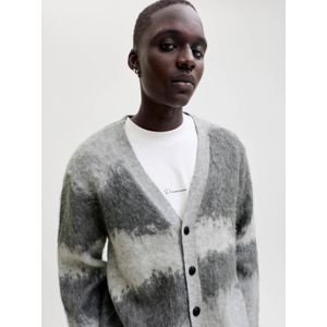 JACK & JONES PREMIUM - Gebreid Vest - Grijs - V-hals - Knoopsluiting