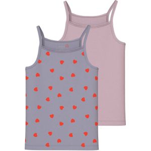NAME IT KIDS hemd - set van 2 paars/roze