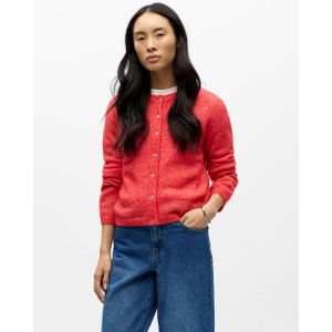 OBJECT vest rood gebreid