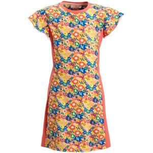 Orange Stars jurk Margareth met all over print oranje