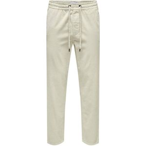 ONLY & SONS corduroy tapered fit broek ONSLINUS ecru