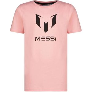 Messi T-shirt Ten met backprint lichtroze/zwart