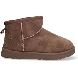 Braqeez suède enkelboots taupe