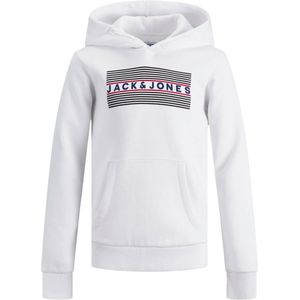 JACK & JONES JUNIOR hoodie JJECORP met logo wit