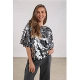 Nukus Top grijs (Maat: XS) - Halslijn: Ronde hals,