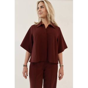 Est'seven blouse donkerrood