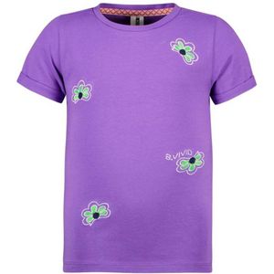 B.Nosy gebloemd T-shirt Vivianne paars