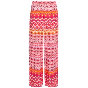 Smashed Lemon wide leg harembroek met all over print roze/oranje