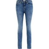 WE Fashion Curve slim fit jeans medium blue denim