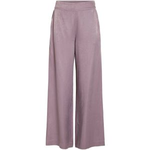 Rouge by Vila satijnen high waist regular fit pantalon paars