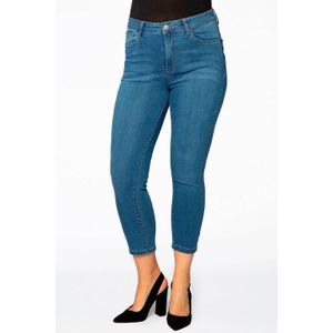 Yoek cropped high waist skinny jeans light denim