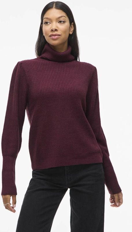 VILA - VILOU - Trui - Aubergine - Losse Pasvorm - Lange Mouw