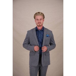 A Fish Named Fred - Colbert - Gemeleerd Grijs - Slim Fit