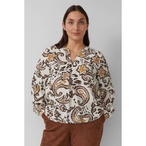 Blouse - Tuniekblouse - Bloemenprint - Vrouwelijk - Elegante Plooidetails