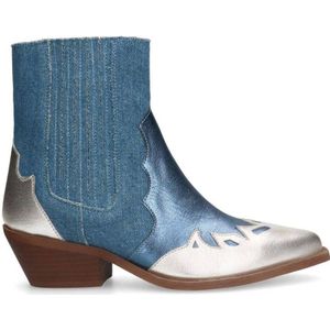 Sacha cowboylaarzen denim blauw/zilver