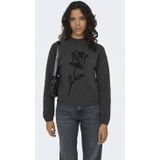 ONLY trui antraciet gebreid