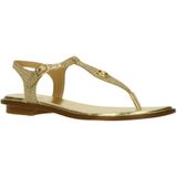 Michael Kors Mallory Thong leren sandalen goud