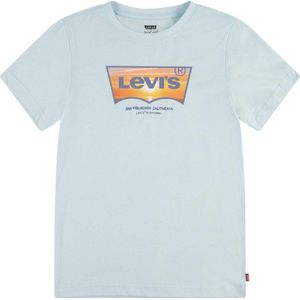 Levi's Kids T-shirt SUNSET BATWING met logo lichtblauw